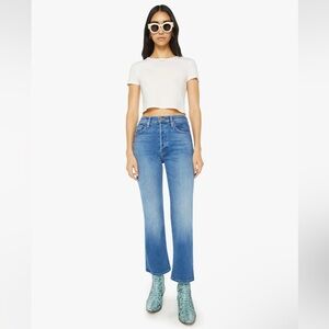 MOTHER The Tripper Ankle Jeans Work Hard Play Hard Size 28 High Rise Flare